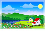 韩国矢量风景自然风景