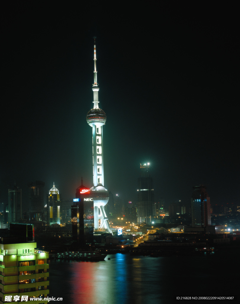 北京建筑,夜景道路