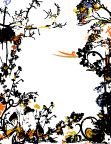 水墨边框花纹
