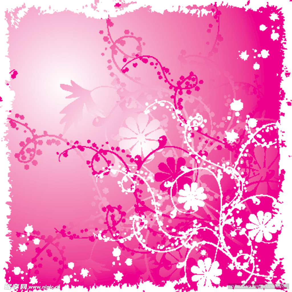 粉色花纹