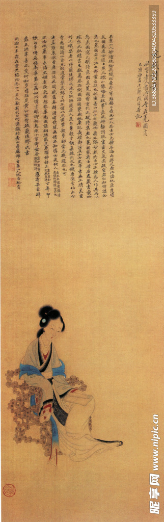 宫娥梳髻图