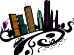 矢量建筑与花纹