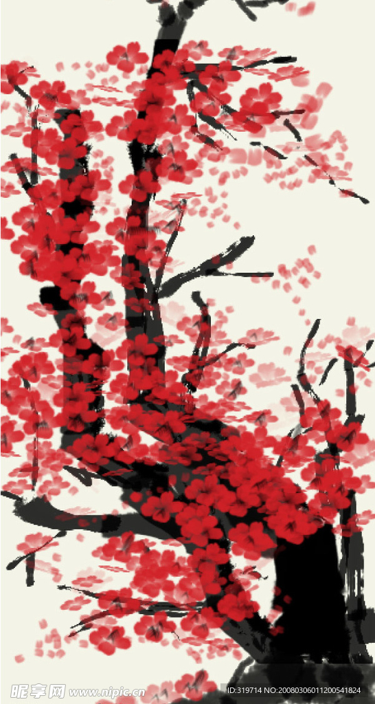 梅.psd 国画