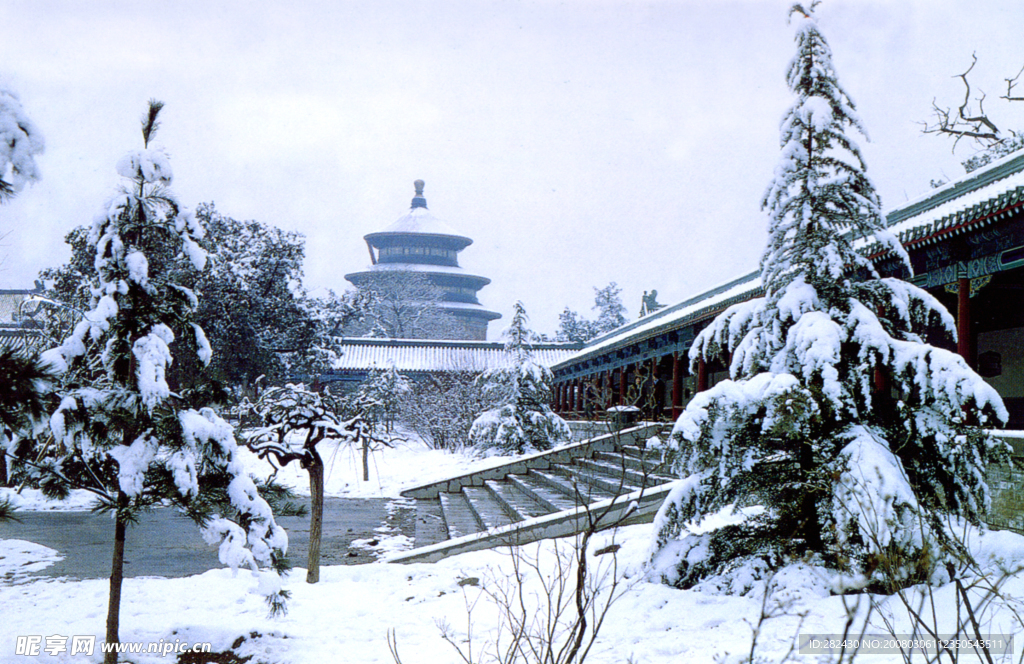 天坛雪景