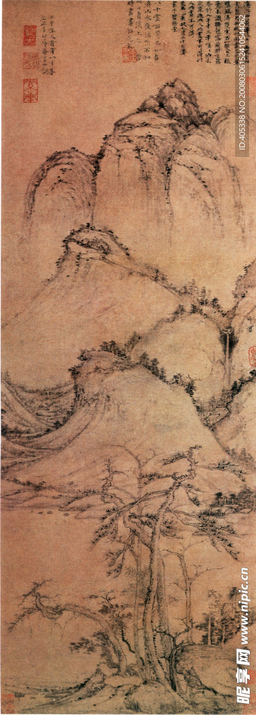 疏松幽岫图