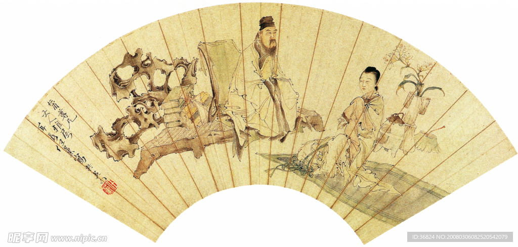 弹琴图