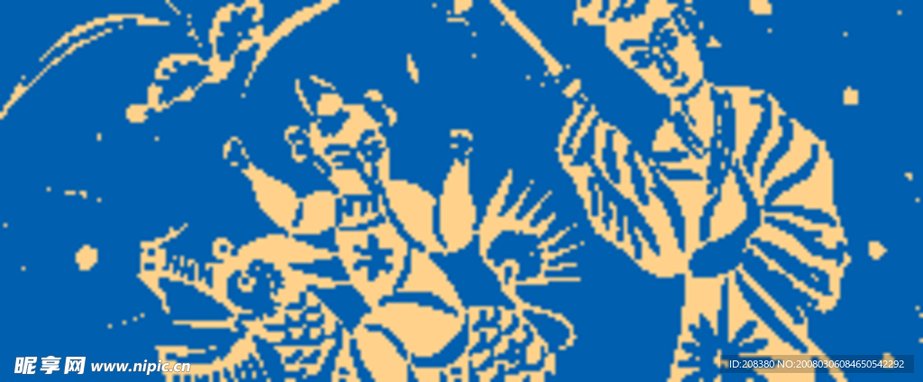 矢量古典花纹-传统象征人物503