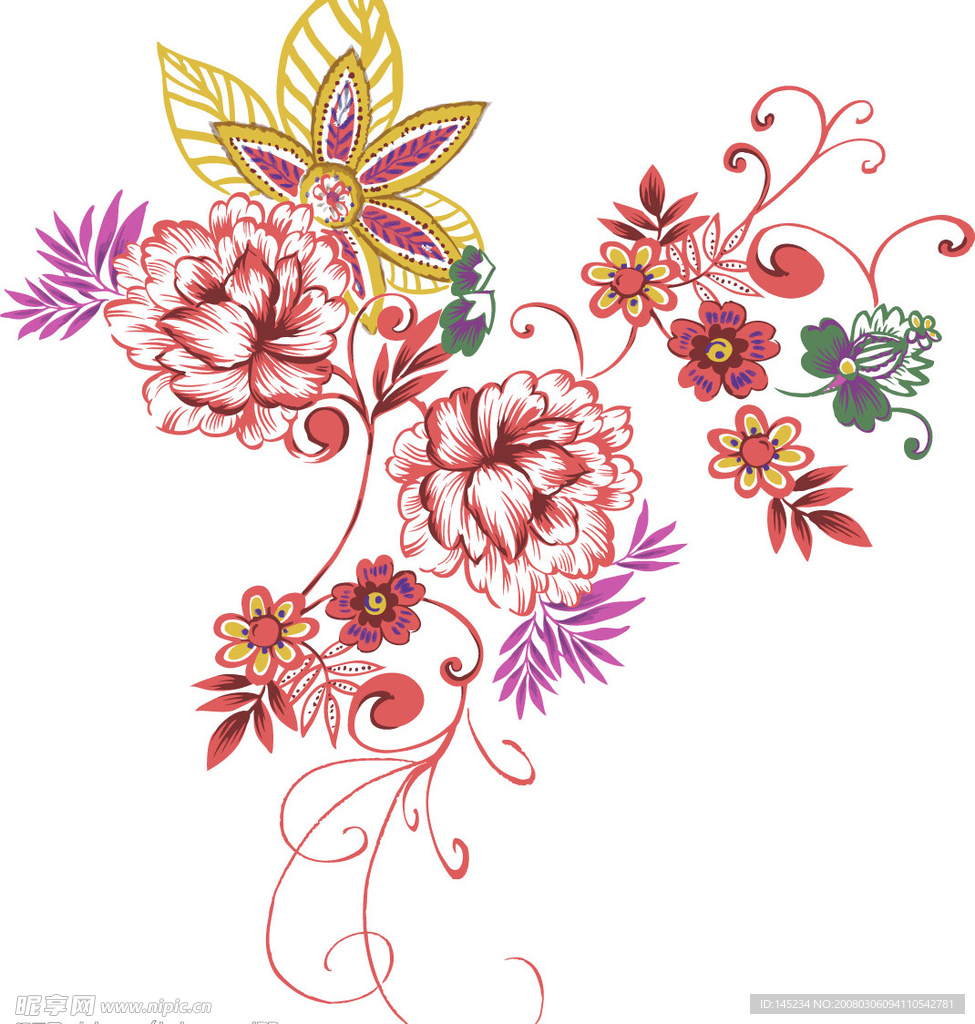 矢量花纹