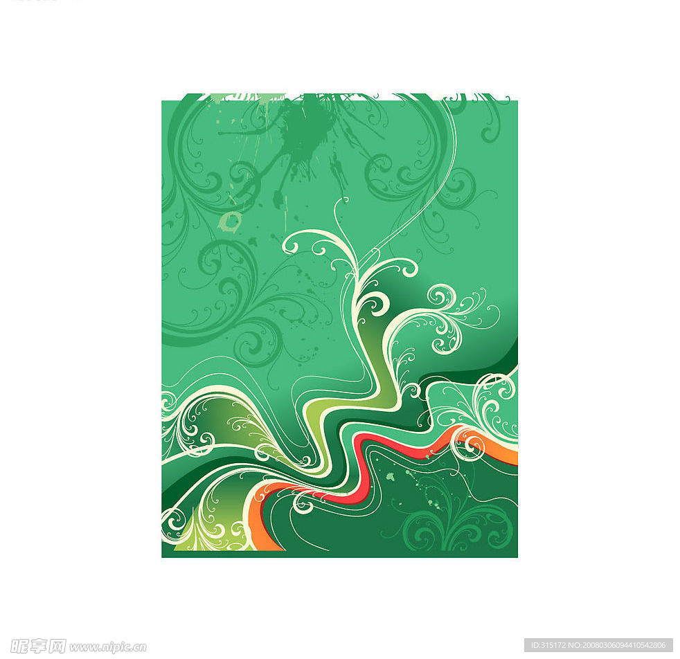 矢量时尚花纹