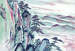 山水水墨画 古代山水画
