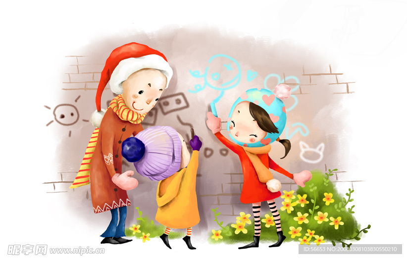 儿童友谊插画系列