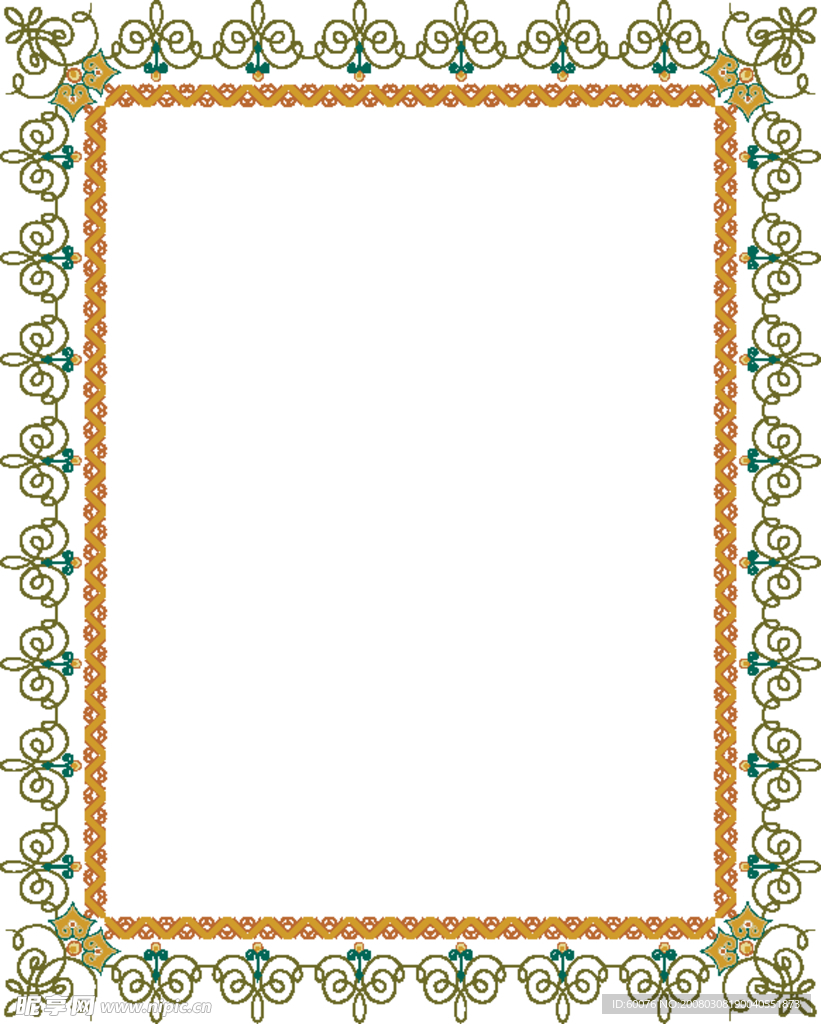 矢量古典边框 花边 花纹