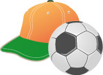 休闲帽和足球