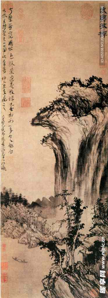 武夷放棹图 国画