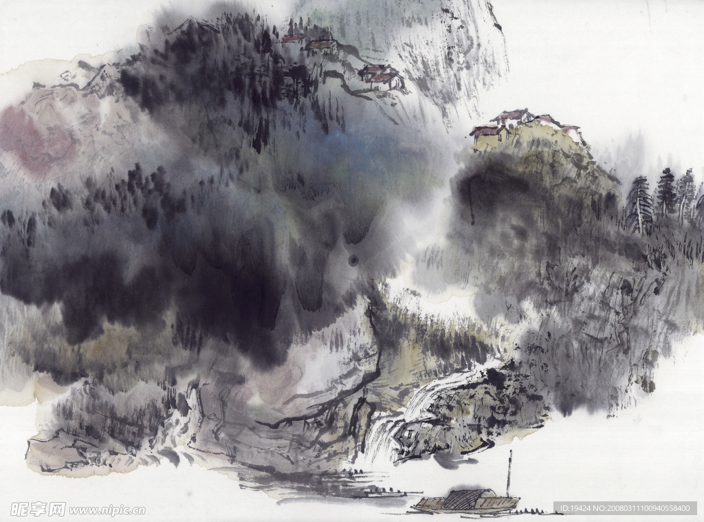 山水水墨画