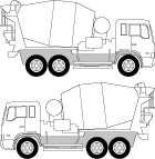 矢量水泥罐车