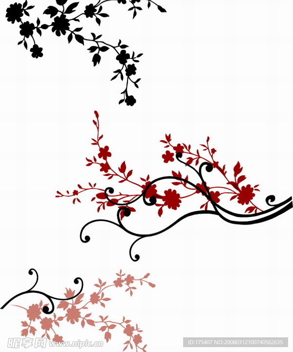 2008最新潮流花纹矢量