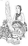 稀有素材-市井人物线描