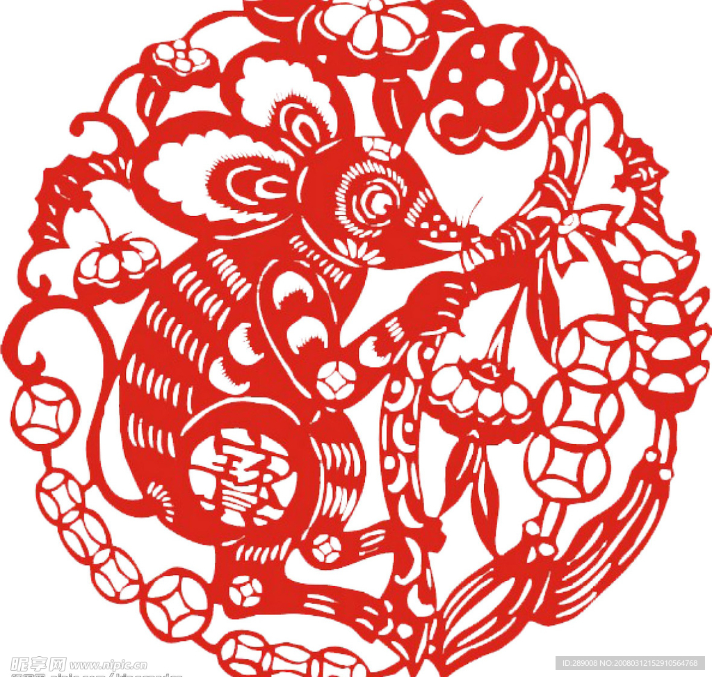 老鼠剪纸设计图__传统文化_文化艺术_设计图库_昵图网nipic.com