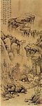 吴凇春水图国画山水