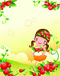 小女孩与花