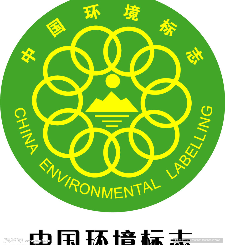 中国环境矢量标志