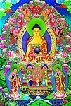 藏传佛教-唐卡-释加牟尼