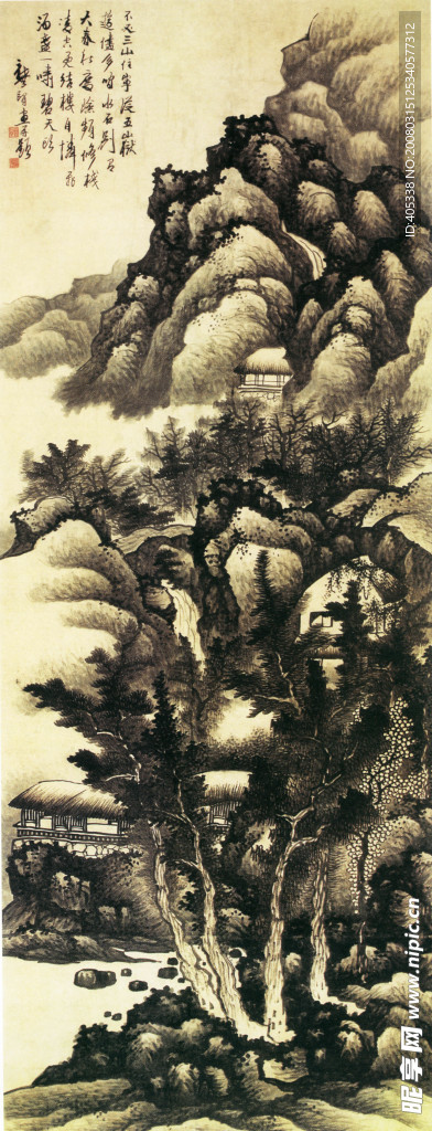 云山结楼图