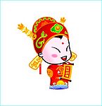 矢量  招财童子