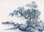 山水水墨画