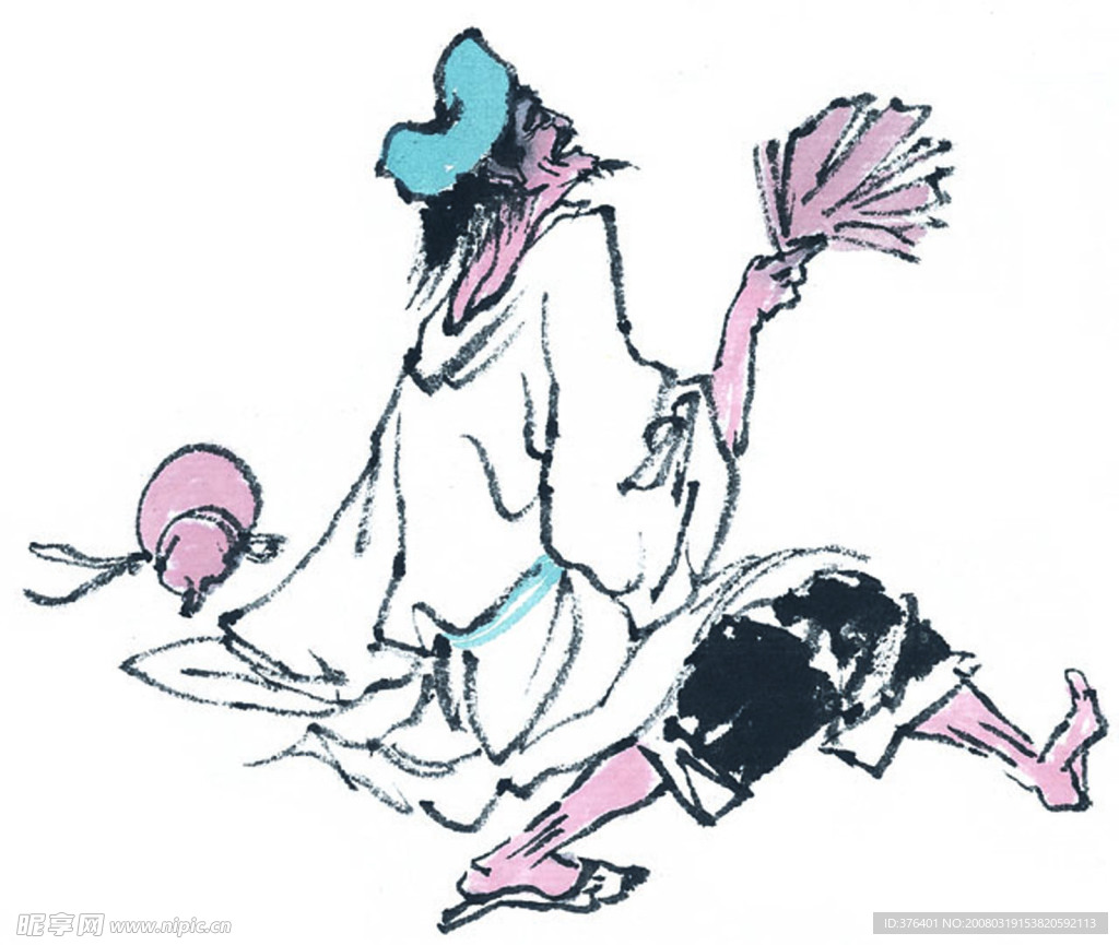古典墨画人物素材