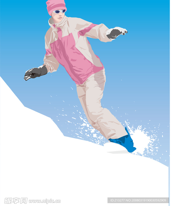 滑雪女性