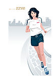 跑步女性