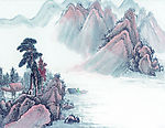 山水水墨画