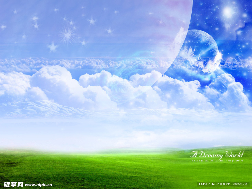 天空阳光草原背景