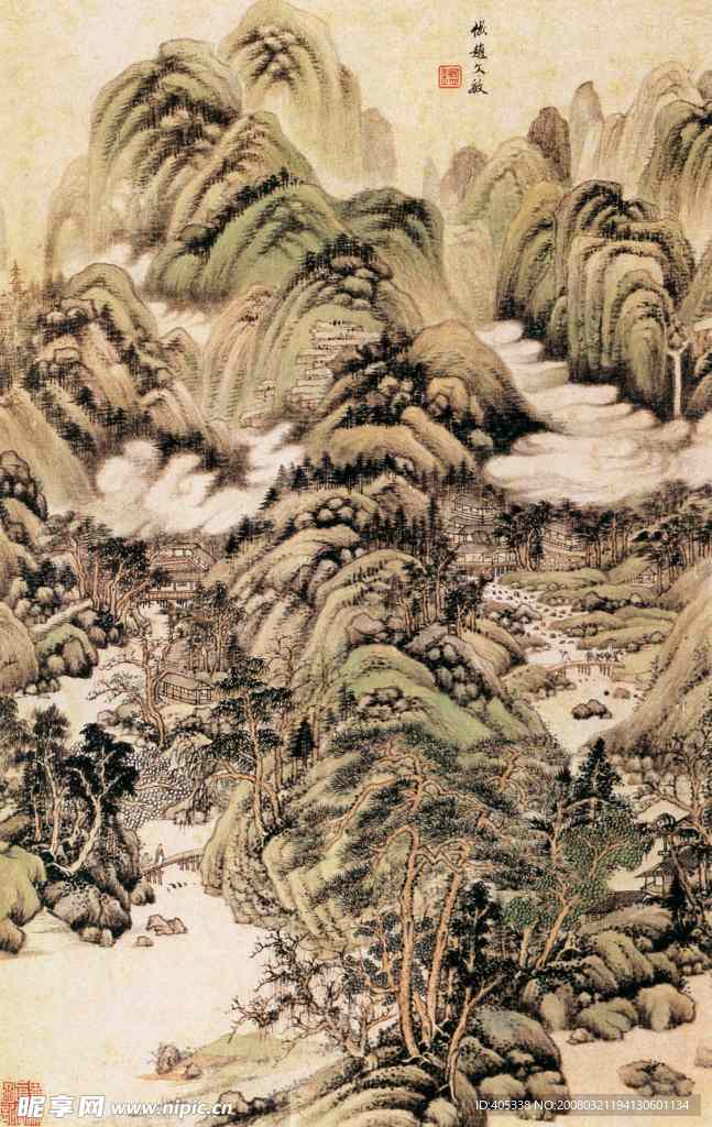 仿宋元山水图