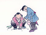 古典 人物 童趣
