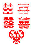 5种漂亮的双喜字