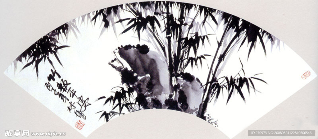竹子水墨画