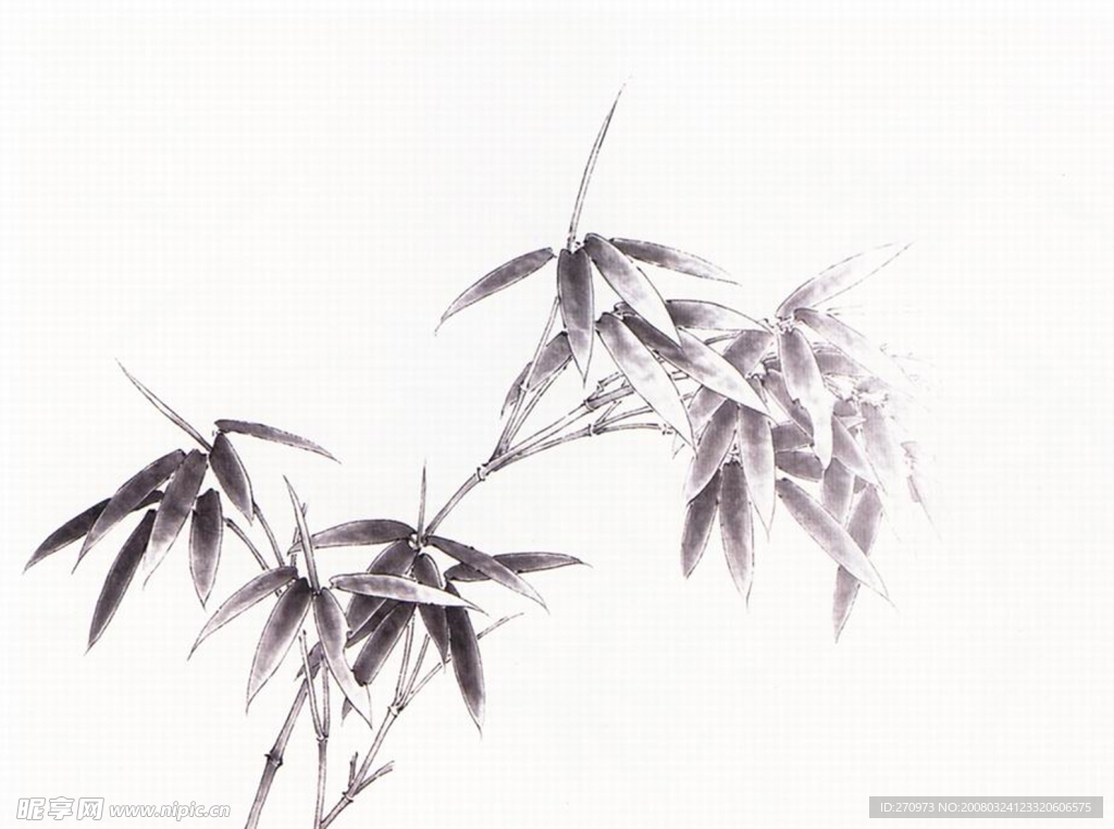 竹子水墨画