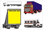 交通车,货车矢AI矢量图