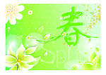 春之精美花纹矢量图