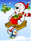 圣诞快乐的北极熊