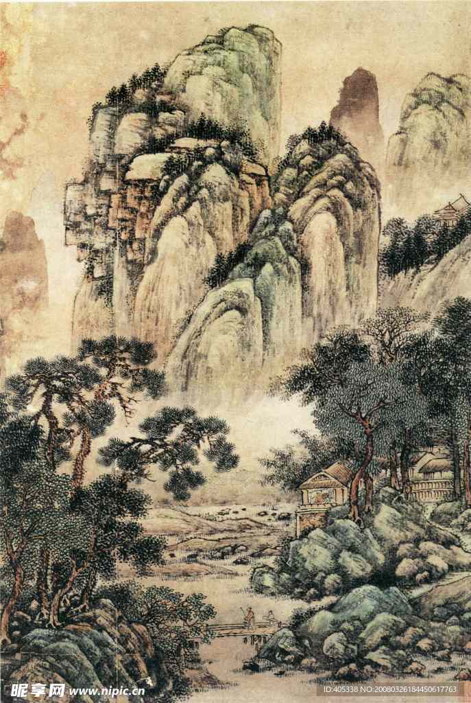 溪亭访友图