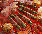 碳烤肉片包菜