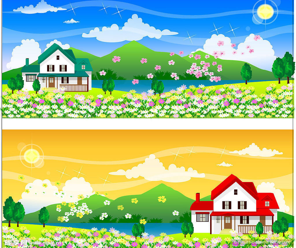 风景矢量图