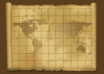 怀旧风世界地图背景矢量图