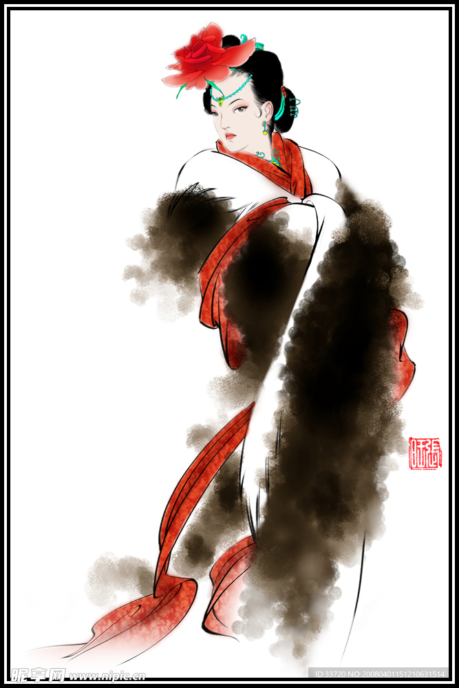 工笔画欣赏 -美女系列
