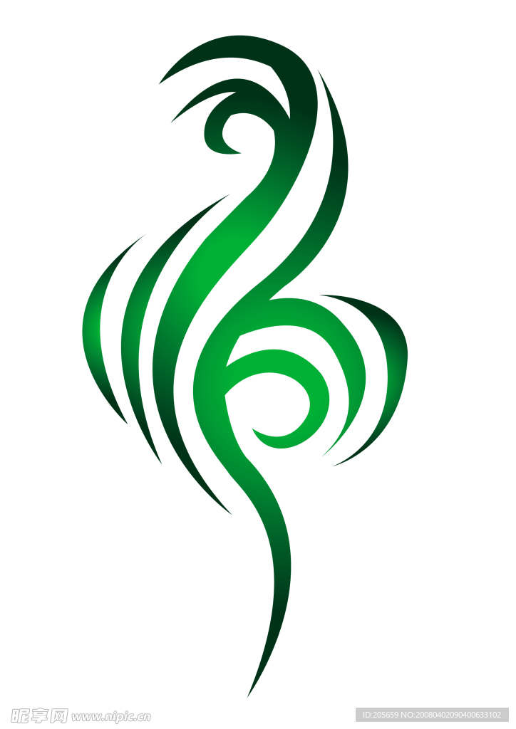 绿色花纹边框