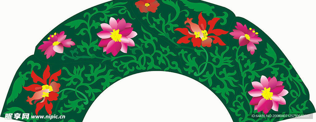 扇面花纹
